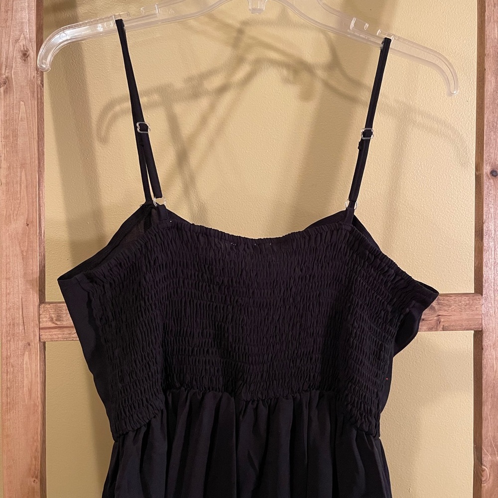 Anna Kaci black sundress Size large with button detail
